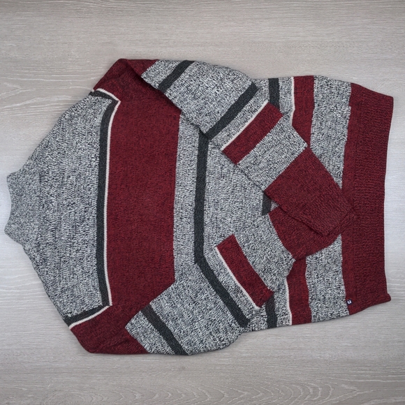 CHAPS 1/4 Button Colorblock Striped Knit Sweater - Picture 9 of 11